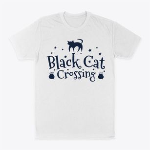   Black Cat Crossing Classic Dad T-Shirt