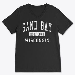 Sand Bay Wisconsin Classic Established Soft Lightweight V-Neck