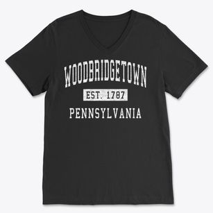 Woodbridgetown Pennsylvania Classic Established Soft Lightweight V-Neck