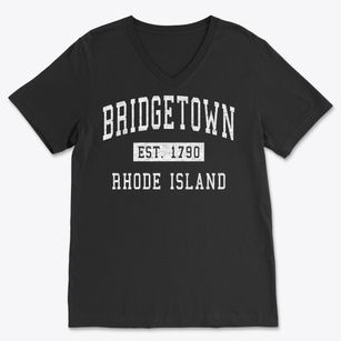 Bridgetown Rhode Island Classic Established Soft Lightweight V-Neck