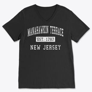 Manahawkin Terrace New Jersey Classic Established Soft Lightweight V-Neck