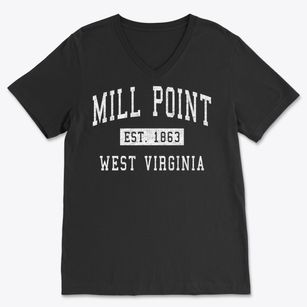 Mill Point West Virginia Classic Established Soft Lightweight V-Neck