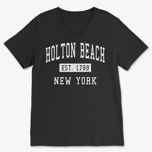 Holton Beach New York Classic Established Soft Lightweight V-Neck