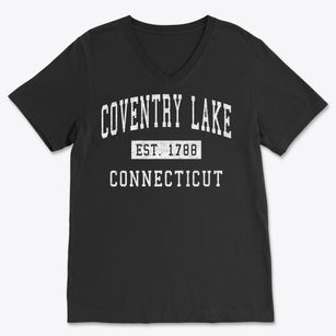 Coventry Lake Connecticut Classic Established Soft Lightweight V-Neck