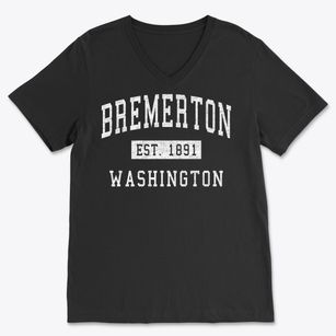 Bremerton Washington Classic Established Soft Lightweight V-Neck