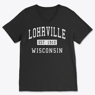 Lohrville Wisconsin Classic Established Soft Lightweight V-Neck
