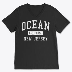 Ocean New Jersey Classic Established Soft Lightweight V-Neck
