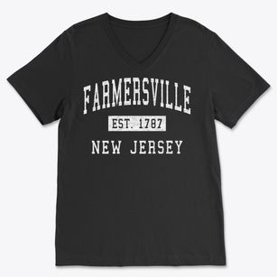 Farmersville New Jersey Classic Established Soft Lightweight V-Neck