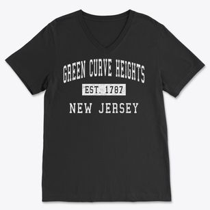 Green Curve Heights New Jersey Classic Established Soft Lightweight V-Neck