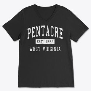 Pentacre West Virginia Classic Established Soft Lightweight V-Neck