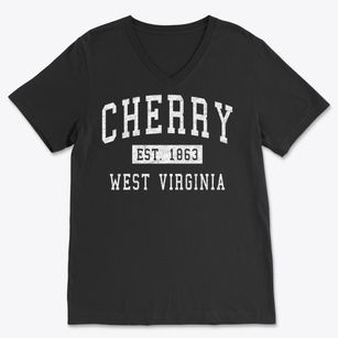 Cherry West Virginia Classic Established Soft Lightweight V-Neck