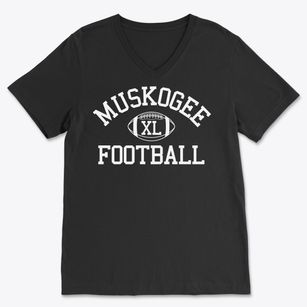 Muskogee High School Classic Football Soft Lightweight V-Neck