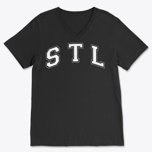 S T L Varsity Arch Soft Lightweight V-Neck