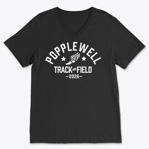 Popplewell Elementary School Track and Field Soft Lightweight V-Neck