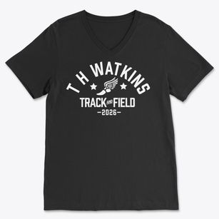 T H Watkins Elementary School Track and Field Soft Lightweight V-Neck