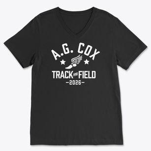 A.g. Cox Middle School Track and Field Soft Lightweight V-Neck