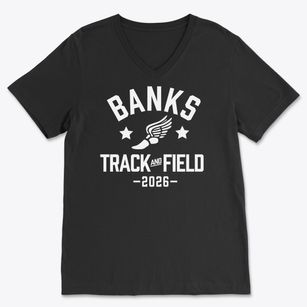 Banks Elementary School Track and Field Soft Lightweight V-Neck