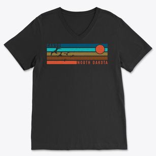 Cando North Dakota Blissful Sunset Soft Lightweight V-Neck