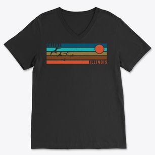 Colfax Illinois Blissful Sunset Soft Lightweight V-Neck