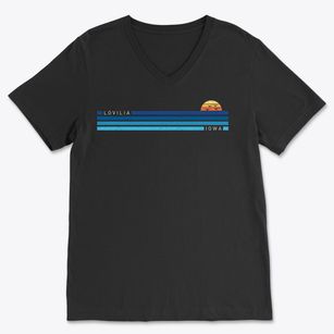 Lovilia Iowa Water View Soft Lightweight V-Neck