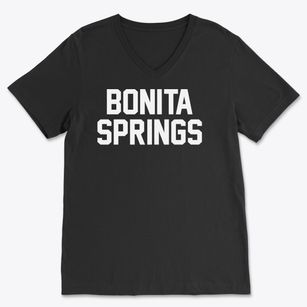Bonita Springs Florida Classic Block Soft Lightweight V-Neck