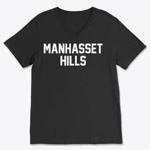 Manhasset Hills New York Classic Block Soft Lightweight V-Neck