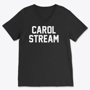Carol Stream Illinois Classic Block Soft Lightweight V-Neck