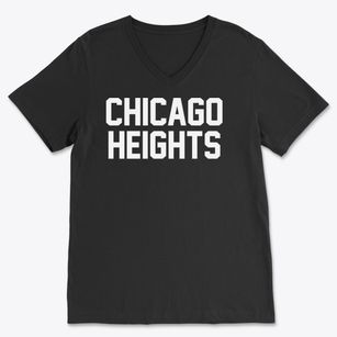 Chicago Heights Illinois Classic Block Soft Lightweight V-Neck