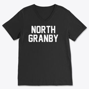 North Granby Connecticut Classic Block Soft Lightweight V-Neck