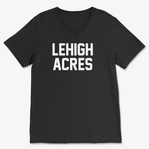 Lehigh Acres Florida Classic Block Soft Lightweight V-Neck