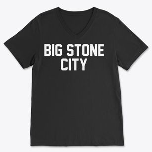 Big Stone City South Dakota Classic Block Soft Lightweight V-Neck