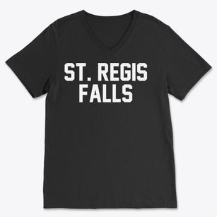 St. Regis Falls New York Classic Block Soft Lightweight V-Neck