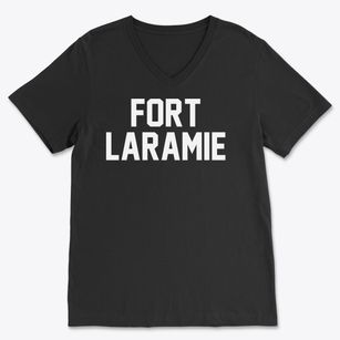 Fort Laramie Wyoming Classic Block Soft Lightweight V-Neck