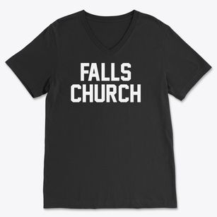 Falls Church Virginia Classic Block Soft Lightweight V-Neck