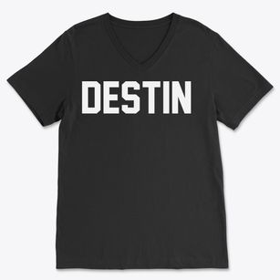 Destin Florida Classic Block Soft Lightweight V-Neck