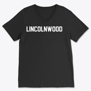 Lincolnwood Illinois Classic Block Soft Lightweight V-Neck