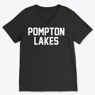 Pompton Lakes New Jersey Classic Block Soft Lightweight V-Neck