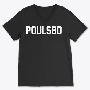 Poulsbo Washington Classic Block Soft Lightweight V-Neck