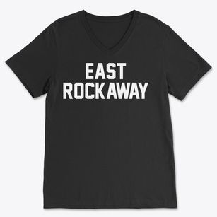 East Rockaway New York Classic Block Soft Lightweight V-Neck