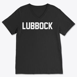 Lubbock Texas Classic Block Soft Lightweight V-Neck