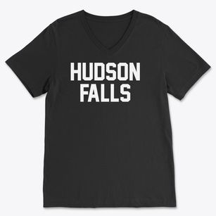 Hudson Falls New York Classic Block Soft Lightweight V-Neck