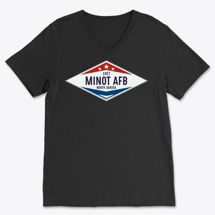 Minot Afb North Dakota Diamond Star Soft Lightweight V-Neck