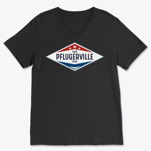 Pflugerville Texas Diamond Star Soft Lightweight V-Neck