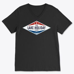 Lake Holiday Illinois Diamond Star Soft Lightweight V-Neck