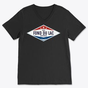 Fond Du Lac Wisconsin Diamond Star Soft Lightweight V-Neck