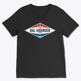 Bal Harbour Florida Diamond Star Soft Lightweight V-Neck