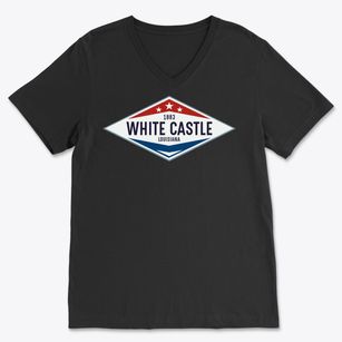 White Castle Louisiana Diamond Star Soft Lightweight V-Neck