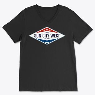 Sun City West Arizona Diamond Star Soft Lightweight V-Neck