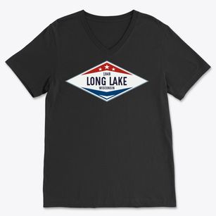 Long Lake Wisconsin Diamond Star Soft Lightweight V-Neck
