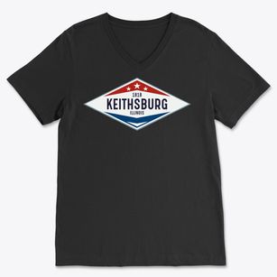 Keithsburg Illinois Diamond Star Soft Lightweight V-Neck